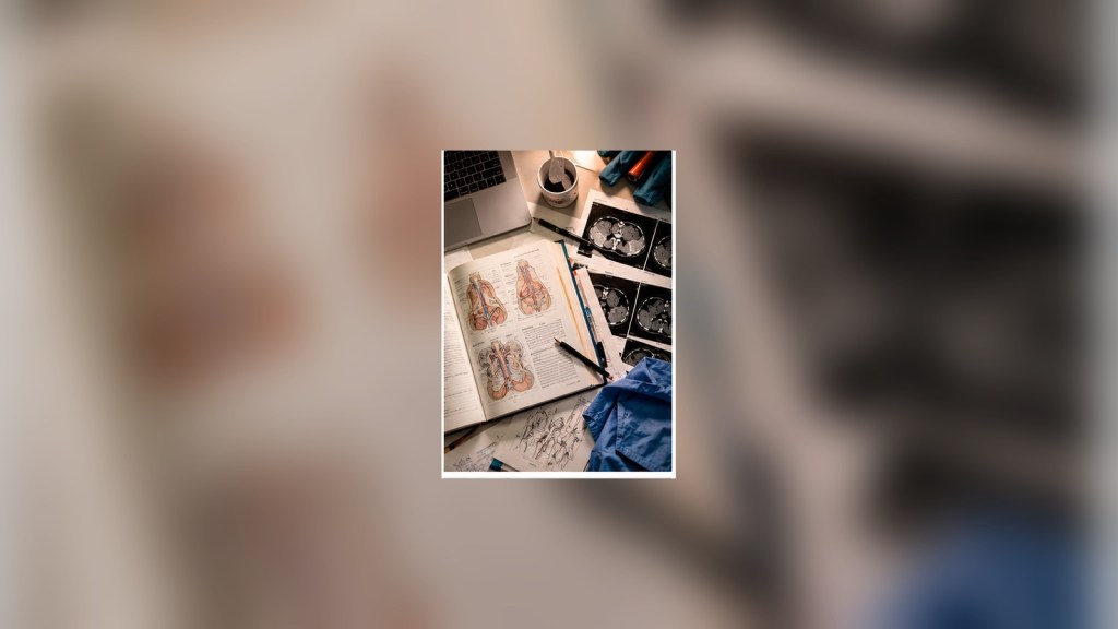 Surgical study materials and imaging arranged before an operation